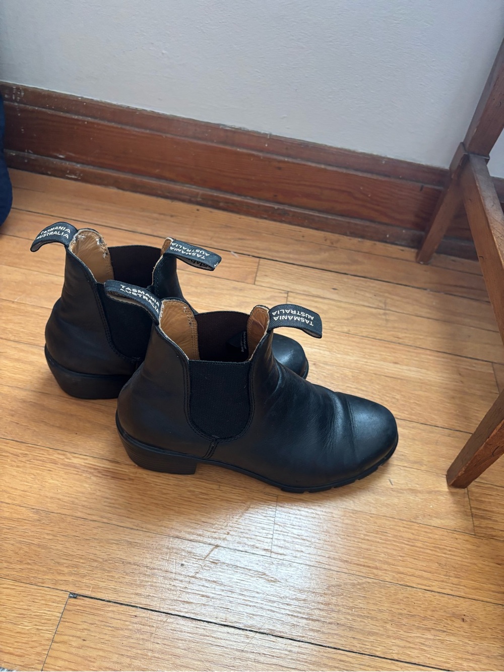 Blundstone Kids Black Leather Chelsea Boots